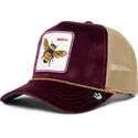 lila-trucker-kappe-biene-amethyst-queen-the-farm-jewel-tones-von-goorin-bros