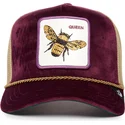 lila-trucker-kappe-biene-amethyst-queen-the-farm-jewel-tones-von-goorin-bros