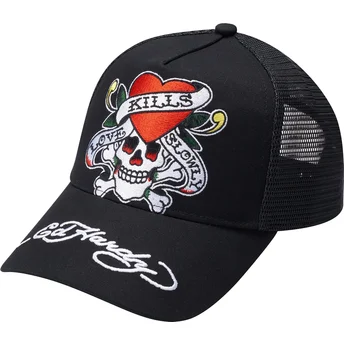 Μαύρο καπέλο φορτηγού Love Kills Slowly από τον Ed Hardy
