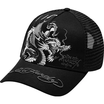 Čepice zaoblená černá snapback Mono Giant Ed Hardy