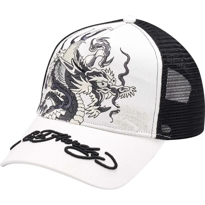 cepice-zaoblena-bila-snapback-mono-giant-ed-hardy