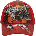 cepice-zaoblena-cervena-snapback-brave-hearts-ed-hardy