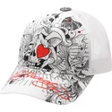 cepice-zaoblena-bila-snapback-death-or-glory-ed-hardy