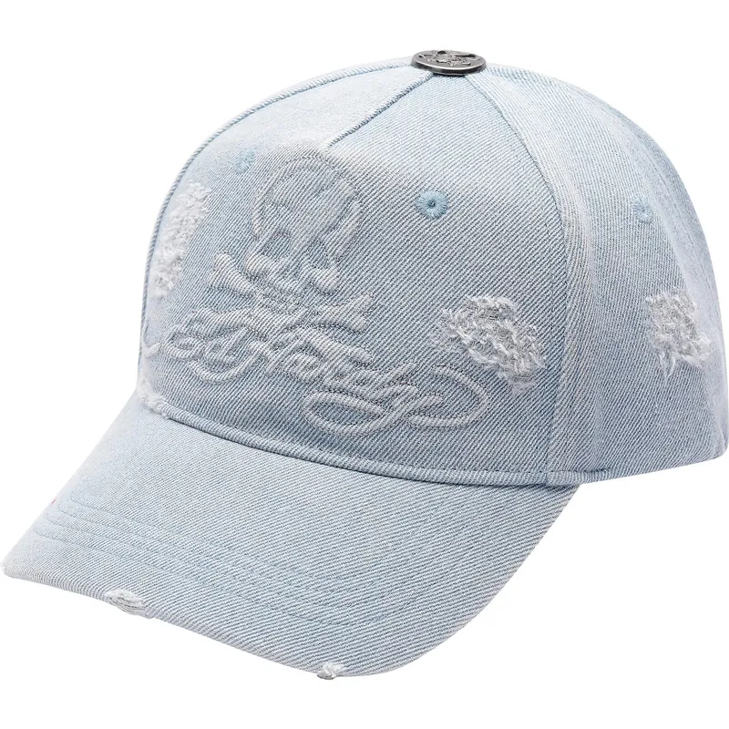 cepice-zaoblena-modra-nastavitelny-denim-embossed-skull-ed-hardy cepice-zaoblena-modra-nastavitelny-denim-embossed-skull-ed-hardy