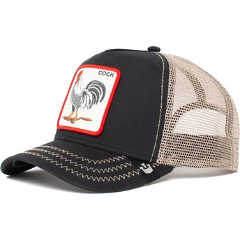 Čepice zaoblená černá snapback Rooster The Farm Goorin Bros.