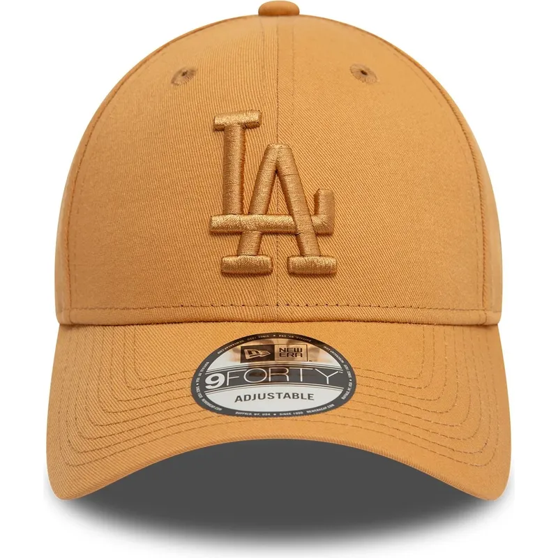 cepice-zaoblena-hneda-nastavitelny-9forty-league-essential-los-angeles-dodgers-mlb-new-era