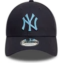 new-era-9forty-league-essential-verstellbare-kappe-mit-gebogenem-schirm-in-marineblau-mit-blauem-logo-der-new-york-yankees-mlb