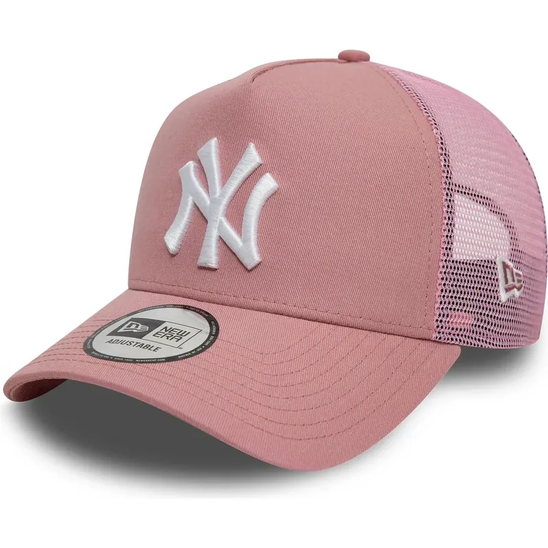 trucker-cap-rosa-9forty-a-frame-league-essential-der-new-york-yankees-mlb-von-new-era