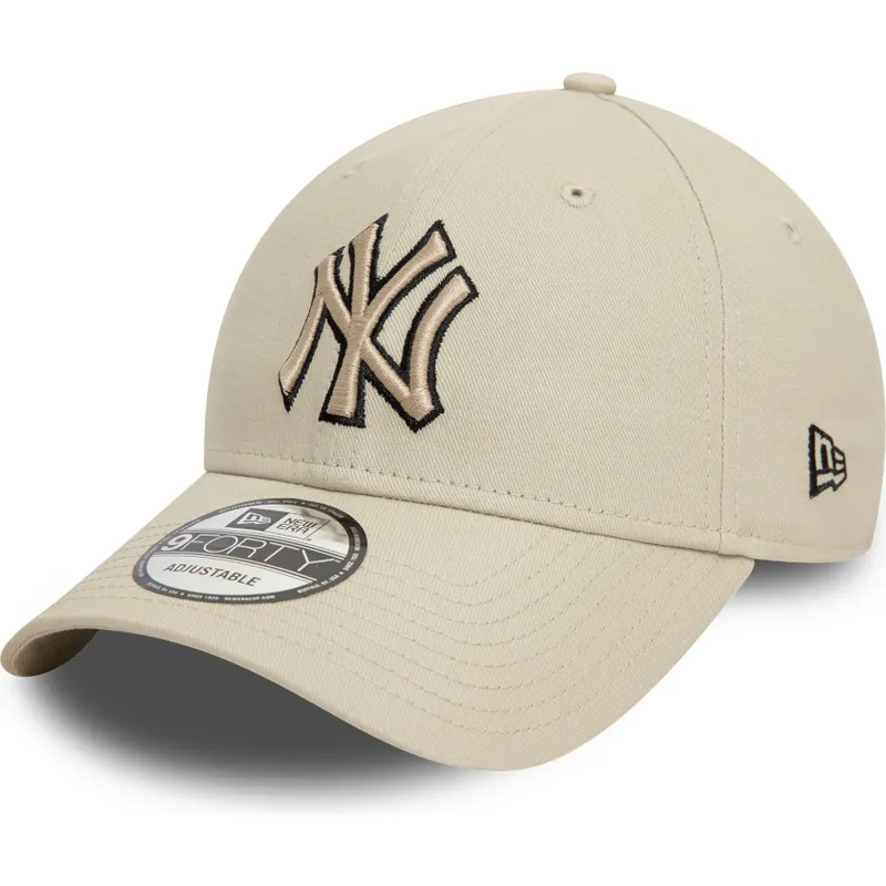 cepice-zaoblena-bezova-nastavitelny-pasek-9forty-team-outline-new-york-yankees-mlb-new-era