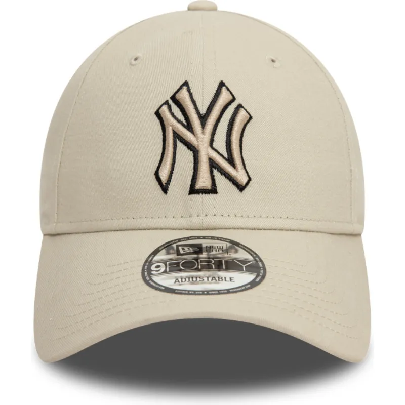 cepice-zaoblena-bezova-nastavitelny-pasek-9forty-team-outline-new-york-yankees-mlb-new-era