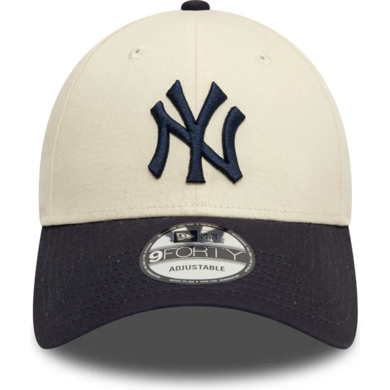 gorra-curva-beige-y-azul-marino-ajustable-9forty-colour-block-de-new-york-yankees-mlb-de-new-era