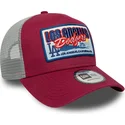 rote-trucker-kappe-9forty-a-frame-patch-der-los-angeles-dodgers-mlb-von-new-era