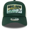 grune-trucker-kappe-9forty-a-frame-patch-der-oakland-athletics-mlb-von-new-era