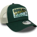 grune-trucker-kappe-9forty-a-frame-patch-der-oakland-athletics-mlb-von-new-era