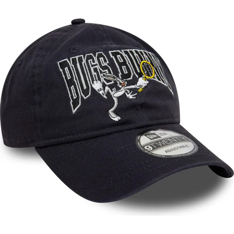 marineblaue-verstellbare-curved-cap-9twenty-washed-bugs-bunny-looney-tunes-von-new-era