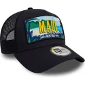 marineblaue-trucker-kappe-9forty-a-frame-license-plate-maui-stadte-und-strande-von-new-era