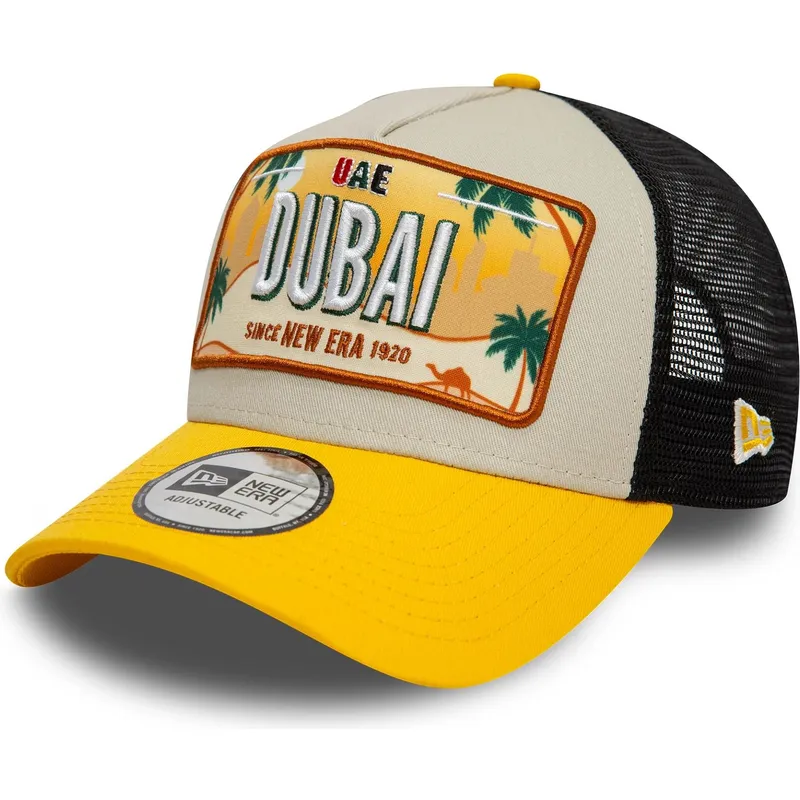 cepice-zaoblena-zluta-snapback-9forty-a-frame-license-plate-dubai-ciudades-y-playas-new-era