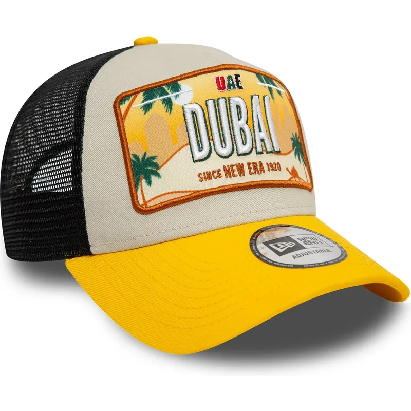 cepice-zaoblena-zluta-snapback-9forty-a-frame-license-plate-dubai-ciudades-y-playas-new-era