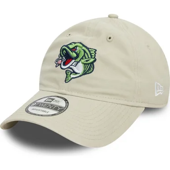 New Era Curved Brim 9TWENTY Gwinnett Stripers MiLB Beige Adjustable Cap