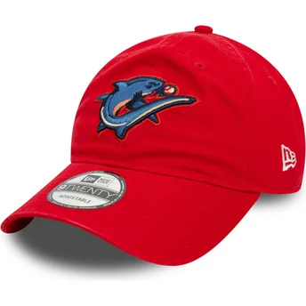 Čepice zaoblená červená nastavitelný 9TWENTY Clearwater Threshers MiLB New Era