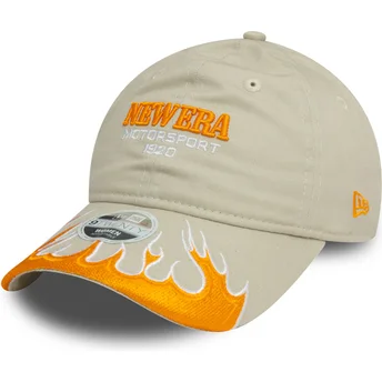Čepice zaoblená béžová nastavitelný 9TWENTY Flame Visor New Era