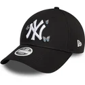 new-era-mlb-new-york-yankees-9twenty-icon-butterflies-verstellbare-damen-schwarze-kappe-mit-gebogenem-schirm