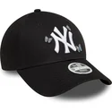 new-era-mlb-new-york-yankees-9twenty-icon-butterflies-verstellbare-damen-schwarze-kappe-mit-gebogenem-schirm