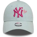 cepice-zaoblena-modra-nastavitelny-rosa-9forty-denim-icon-heart-new-york-yankees-mlb-new-era