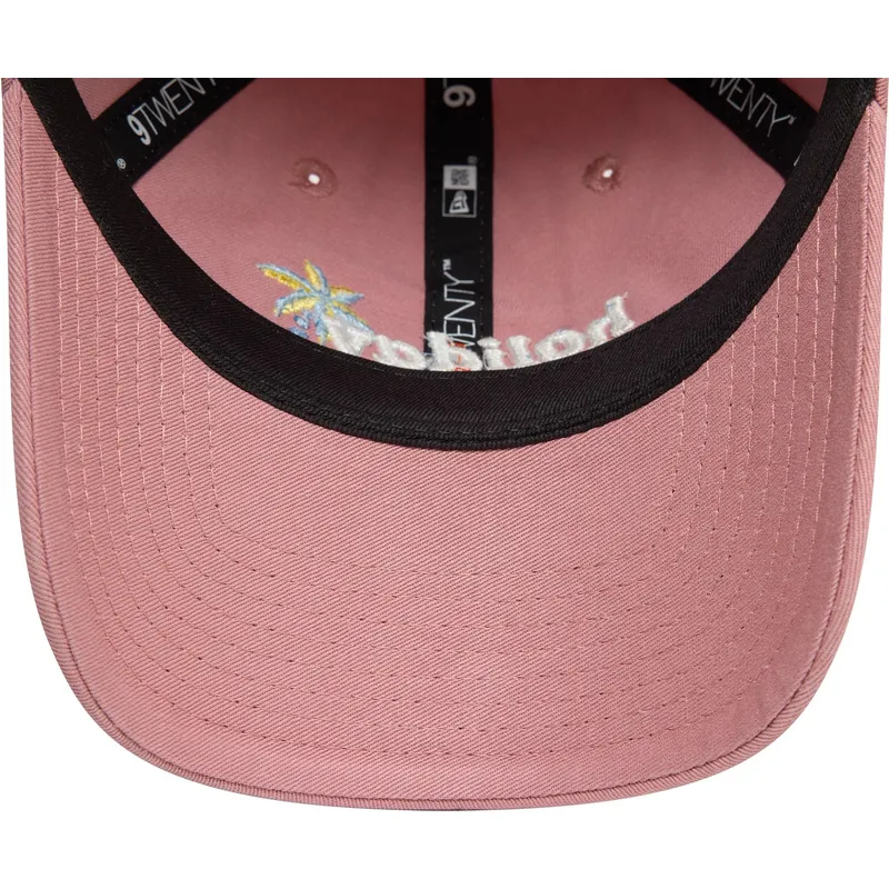 rosa-justerbar-damkeps-med-bojd-skarm-9twenty-fran-holiday-mode-av-new-era