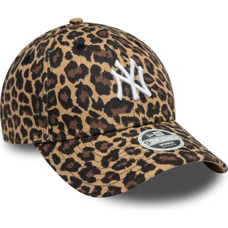gebogene-verstellbare-leoparden-kappe-fur-damen-9forty-der-new-york-yankees-mlb-von-new-era