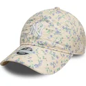 verstellbare-beige-damen-cap-9twenty-floral-quilt-new-york-yankees-mlb-von-new-era