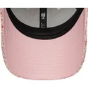 verstellbare-rosa-damenkappe-mit-gebogenem-schirm-und-rosa-logo-9forty-tweed-der-new-york-yankees-mlb-von-new-era