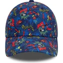 9forty-all-over-print-new-era-dc-comics-superman-kinder-cap-mit-gebogenem-schirm-in-marineblau