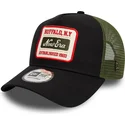 schwarze-und-grune-9forty-a-frame-patch-trucker-kappe-von-new-era