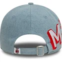 blaue-und-braune-verstellbare-curved-cap-9forty-denim-von-ac-milan-serie-a-von-new-era