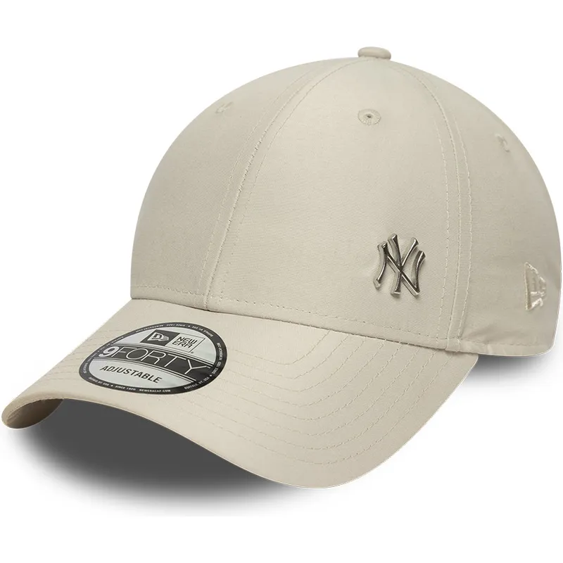 beige-justerbar-9forty-flawless-kurvkeps-new-york-yankees-mlb-fran-new-era