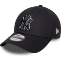 marinbla-bojd-keps-justerbar-med-marinblatt-logo-9forty-outline-fran-new-york-yankees-mlb-av-new-era