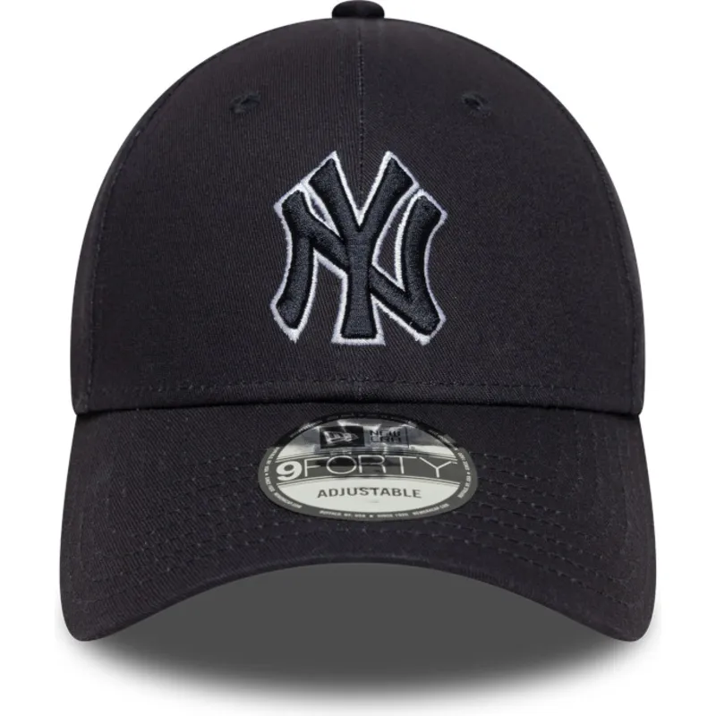 cepice-zaoblena-namornicka-modra-nastavitelny-pasek-9forty-outline-new-york-yankees-mlb-new-era
