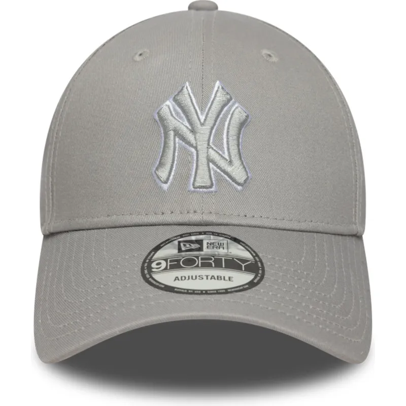 gorra-curva-gris-ajustable-9forty-outline-de-new-york-yankees-mlb-de-new-era