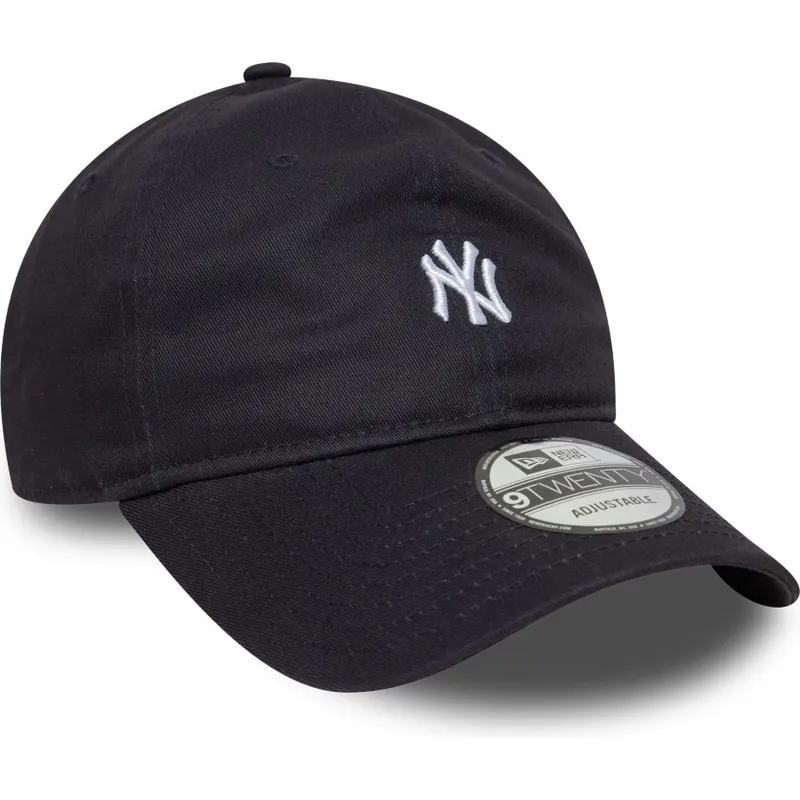 marineblaue-verstellbare-curved-cap-9twenty-mini-logo-der-new-york-yankees-mlb-von-new-era