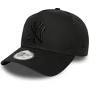 schwarze-gebogene-snapback-kappe-mit-schwarzem-e-frame-league-essential-logo-der-new-york-yankees-mlb-von-new-era