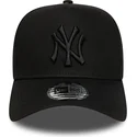 new-york-yankees-mlb-new-era-svart-bojd-snapback-keps-med-svart-e-frame-league-essential-logga