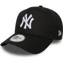 schwarze-gebogene-snapback-kappe-e-frame-league-essential-der-new-york-yankees-mlb-von-new-era