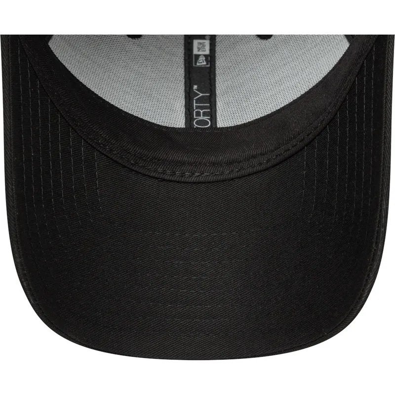 svart-justerbar-kurvad-keps-for-dam-9forty-mini-logo-fran-new-york-yankees-mlb-av-new-era