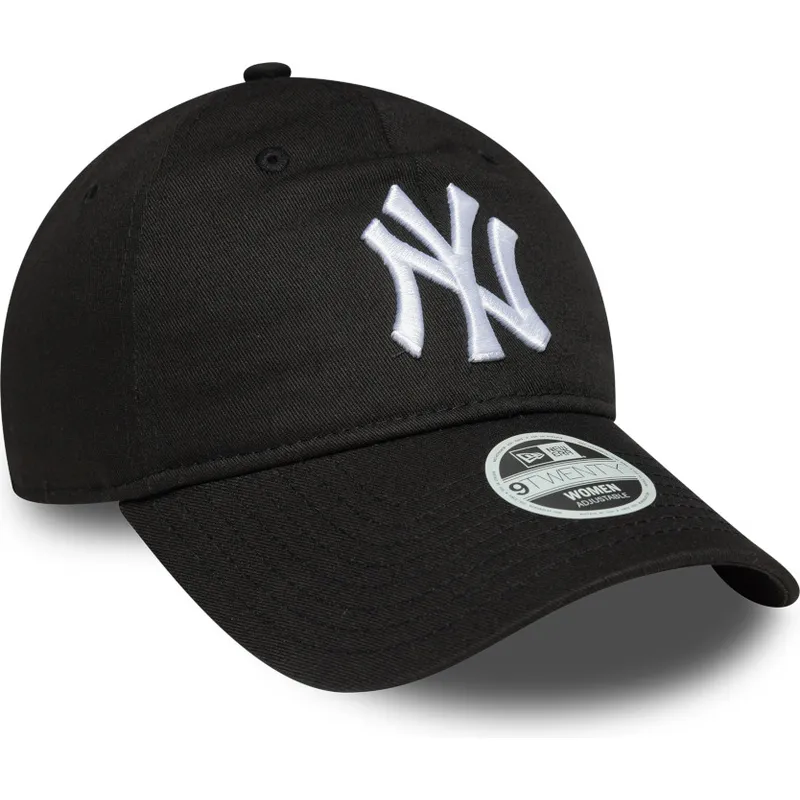 new-era-new-york-yankees-mlb-9twenty-league-essential-justerbar-svart-bojd-keps-for-kvinnor