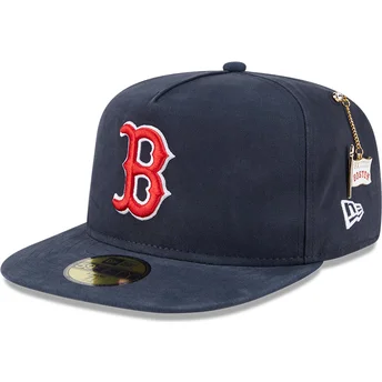 Cap rovná navy blue ajustada 59FIFTY A Frame Championship Side Flag Boston Red Sox MLB New Era