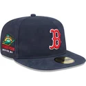 marineblaue-anliegende-59fifty-a-frame-championship-side-flag-flat-cap-der-boston-red-sox-mlb-von-new-era