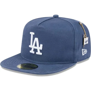 Čepice rovná modrá přiléhavá 59FIFTY A Frame Championship Side Flag Los Angeles Dodgers MLB New Era