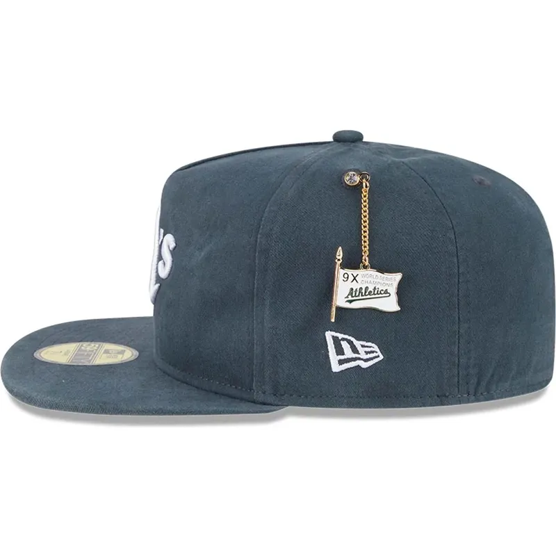 cepice-rovna-zelena-prilehava-59fifty-a-frame-championship-side-flag-oakland-athletics-mlb-new-era