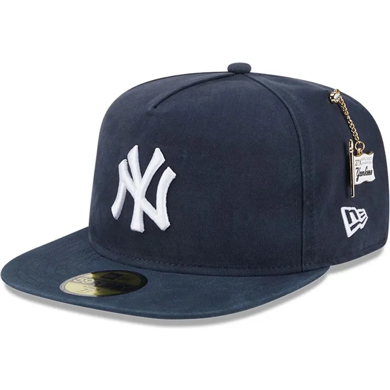 marinbla-new-york-yankees-mlb-59fifty-a-frame-championship-side-flag-flat-keps-fran-new-era